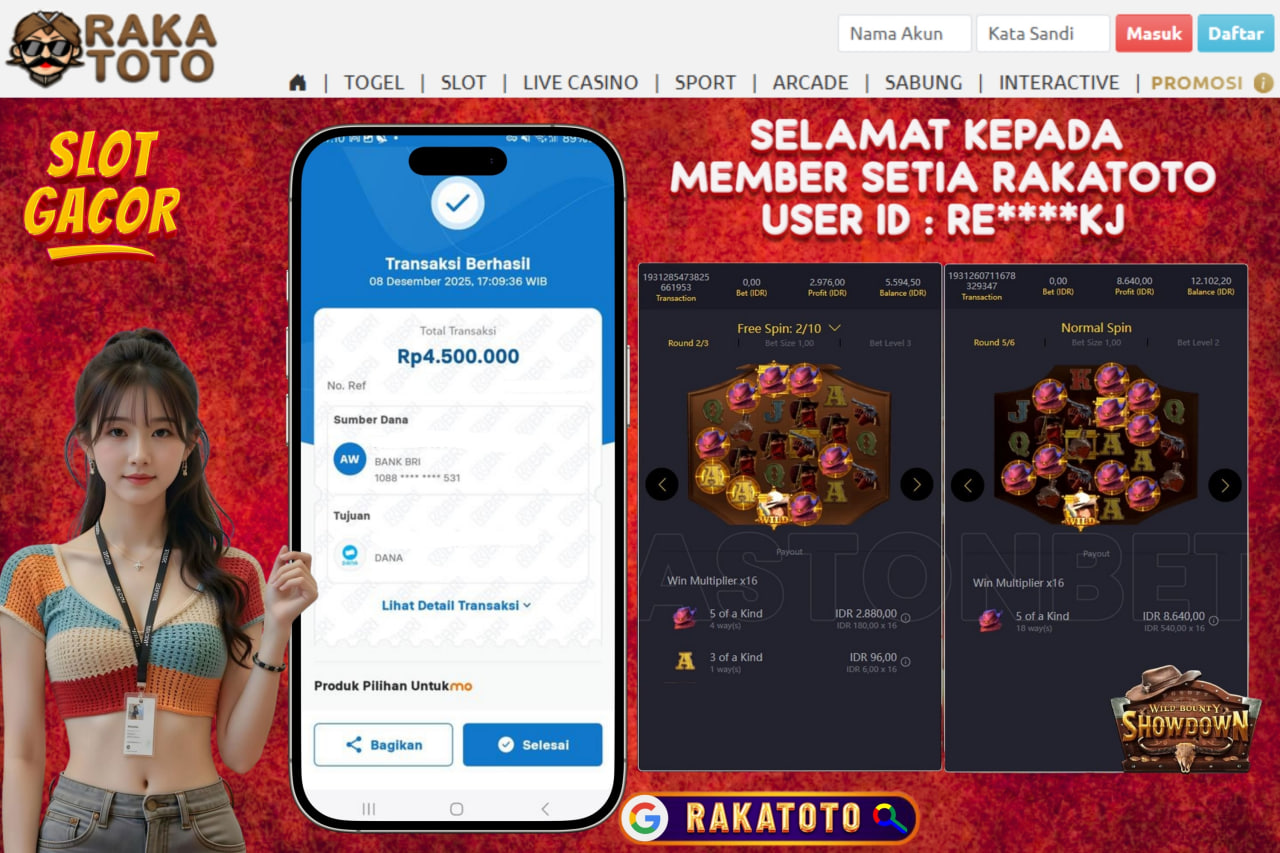 SELAMAT ATAS KEMENANGAN UNTUK MEMBER #RAKATOTO