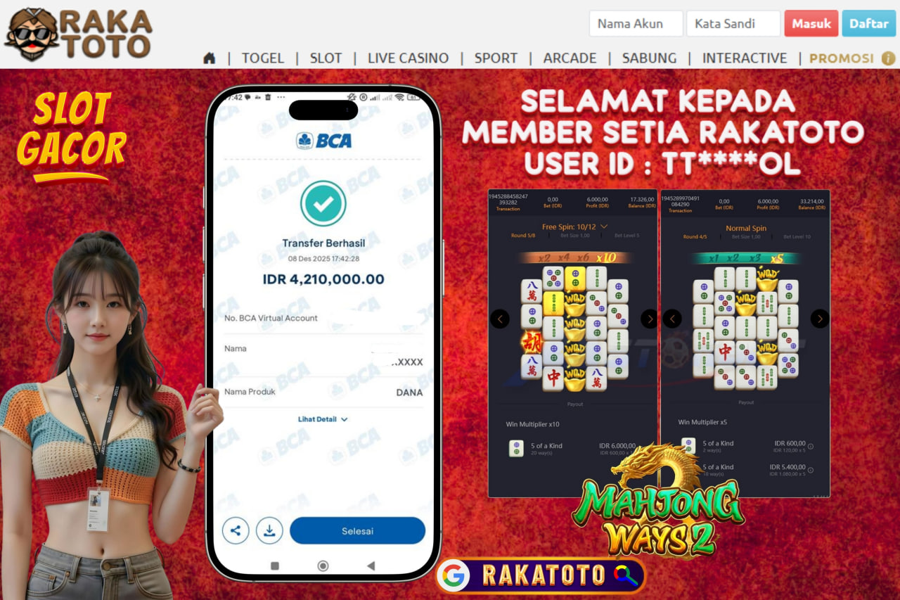 SELAMAT ATAS KEMENANGAN UNTUK MEMBER #RAKATOTO